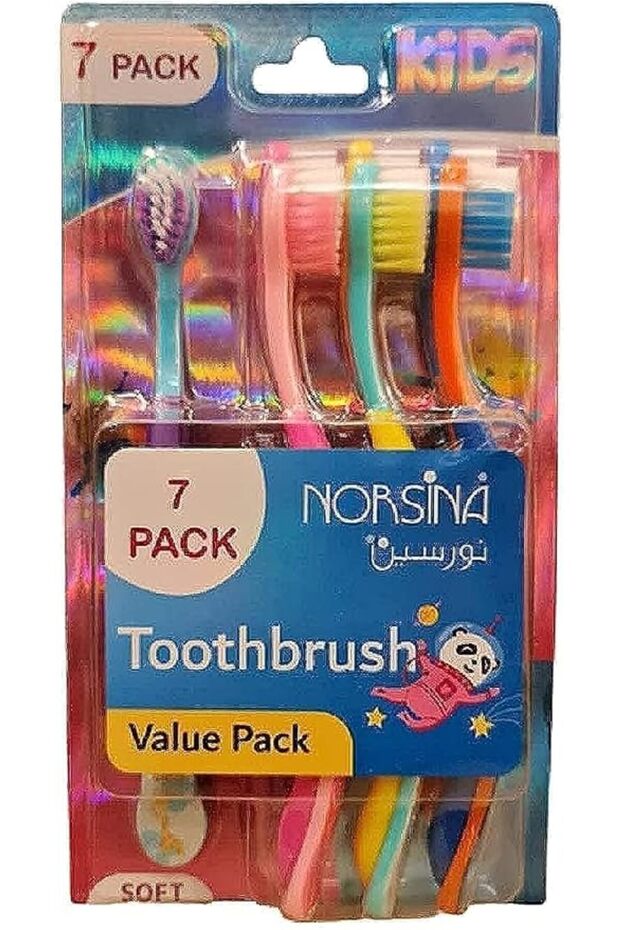فرشاة أسنان للأطفال، عبوة من 7 قطع