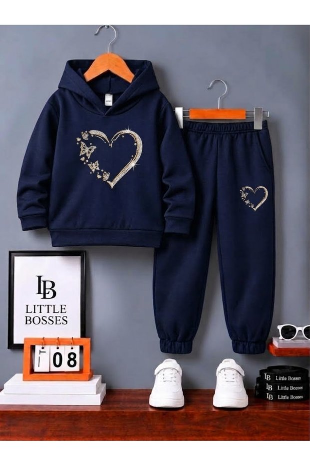 Winter Children's Tracksuit Unisex (Butterfly Heart)