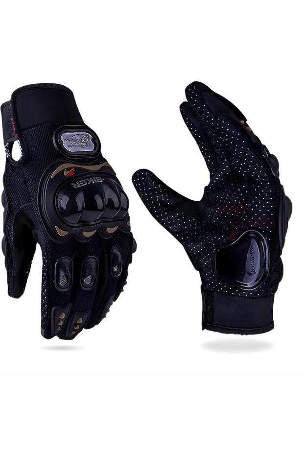 PRO-BIKER Motorcycle Riding Gloves Men Women – Full Finger Safety Gloves with Hard Knuckle Armor, Anti-Slip Grip, Breathable Material