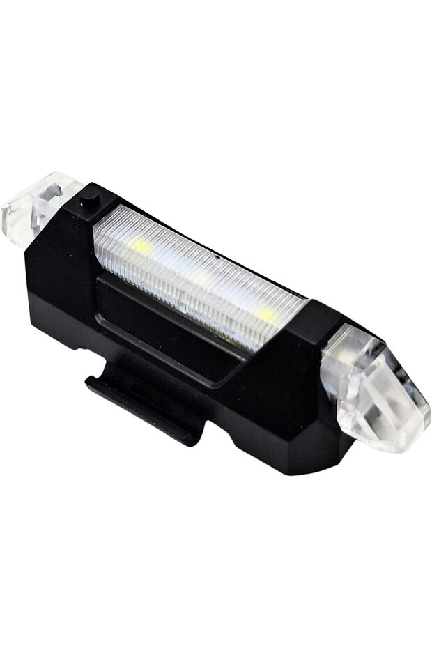 USB Rechargeable Bicycle LED Safety Light, 15 Lumens Bike Tail & Warning Light with 4 Lighting Modes, Waterproof, Quick Mount Rubber Strap for Night Cycling, Road & Mountain Bikes – Red/White