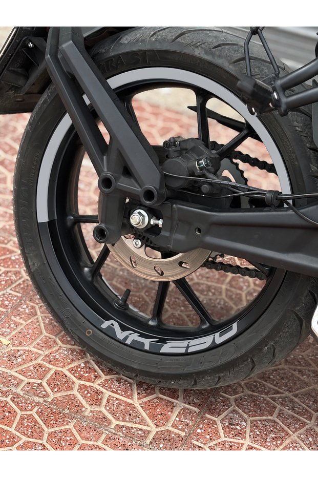 Half Rim+ Nk250 Lettering Rim Strip Sticker Set for Cfmoto Nk250 (Front-Rear Enough)