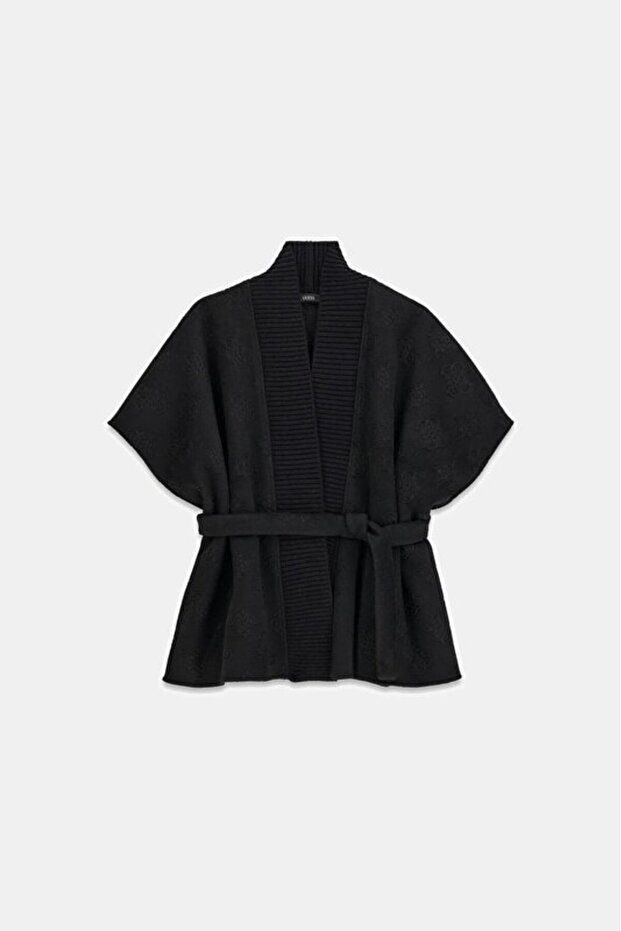 4g Logo Double Breasted Collar Tie Poncho Aw5661Pol03 Women's Poncho Aw5661 Pol03 Blo