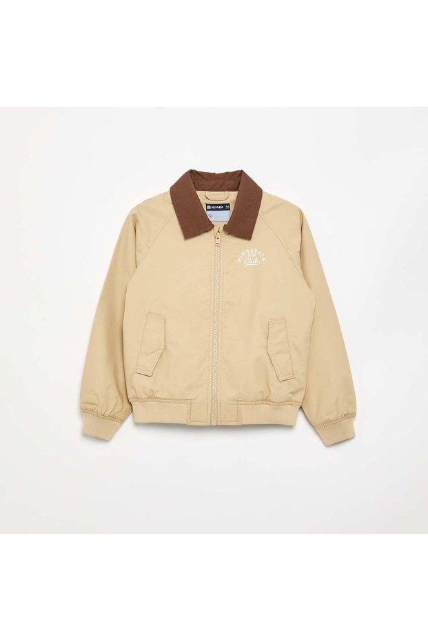 Zip-Up Jacket Beige