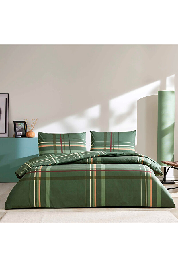 New Season Young Fashion Ranforce Double Bedding Set Mara Green