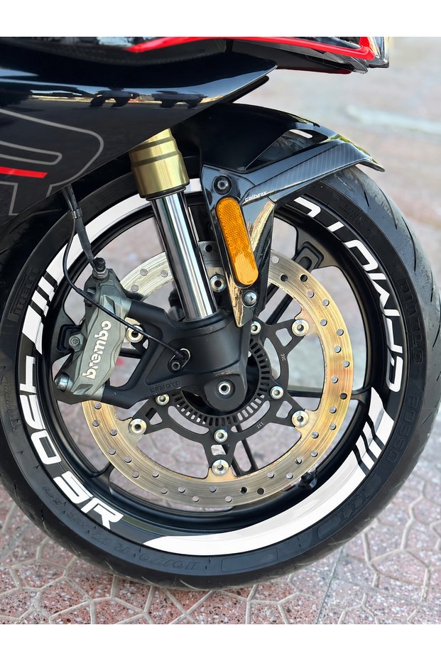 Thick Cutout+Lettering Wheel Rim Stripe Sticker Set for Cfmoto 450Sr (16 Pieces Front Rear Enough)