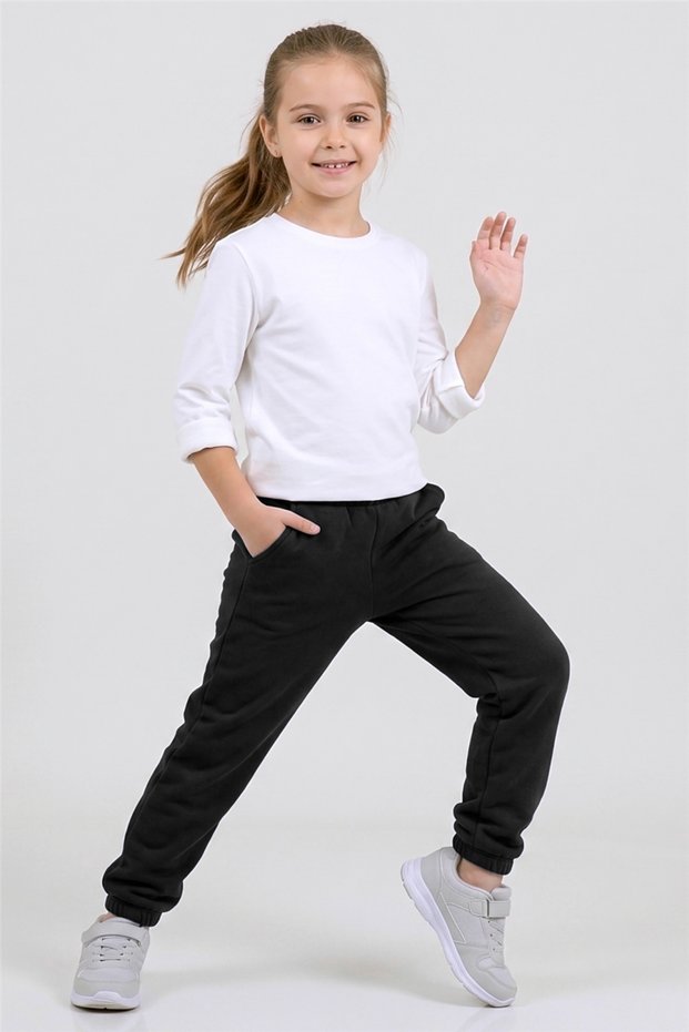 Dmb Girls' Single Bottom School Uniform 7-15 Years Old Black