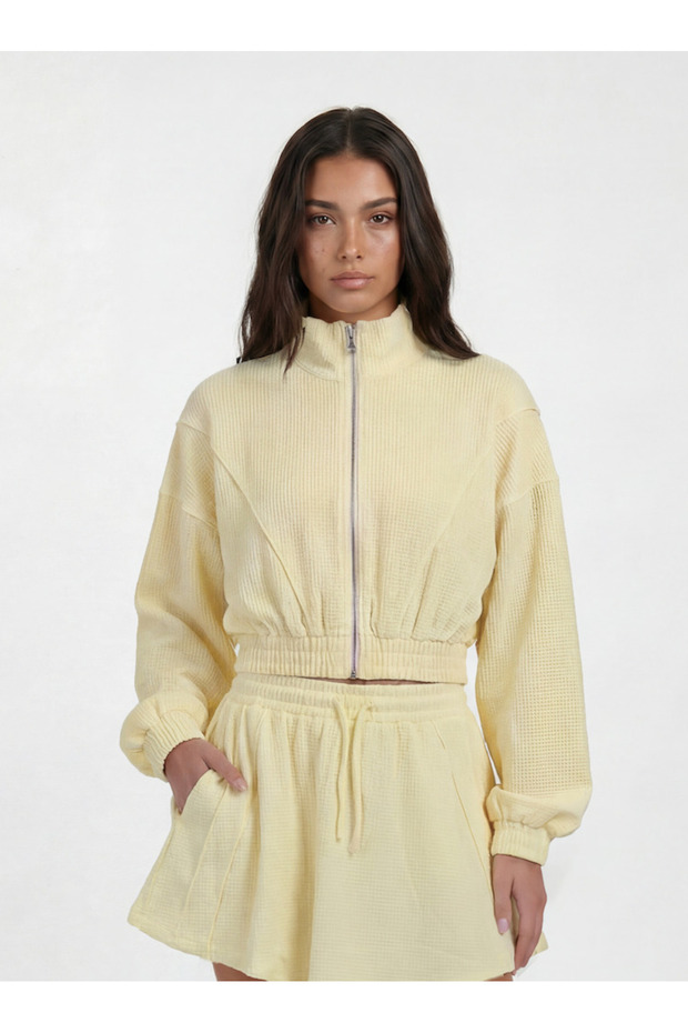 Baby Yellow Waffle Vest