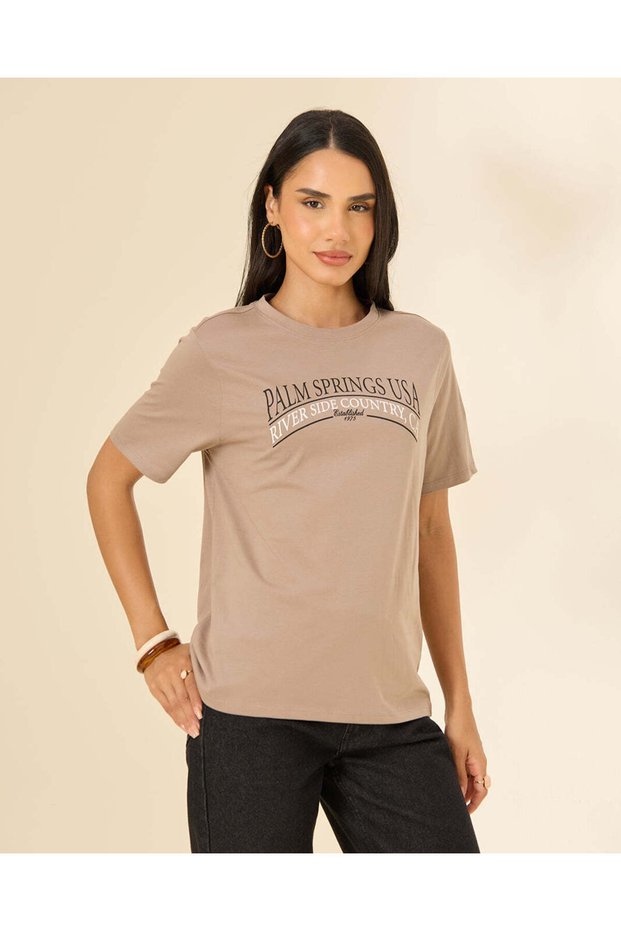 Women Grey Printed T-Shirt