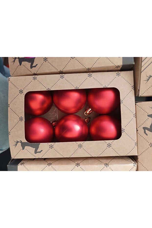 Christmas Ornament Balls Patterned 5 cm Set of 6