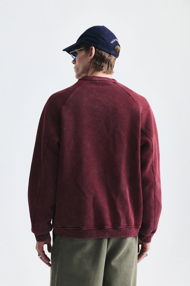 Oversize Printed Crew Neck Sweatshirt