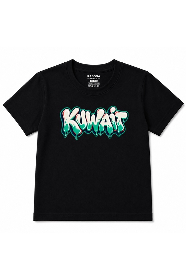 Kuwait Drip Urban Graffiti Lettering Graphic Kids T-Shirt
