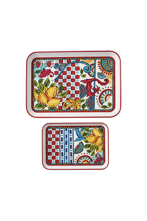Lemozia Melamine 2-Piece Tray Set