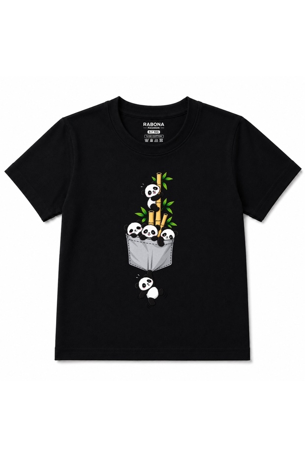 Panda Pocket Crew Bamboo Adventure Graphic Kids T-Shirt