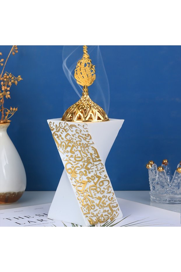 1pc Creative Incense Holder Resin Bedroom Decoration Retro Aroma Burner Suitable for Office Desktop Decoration, Aroma Burner, Candlelight Dinner, Room Atmosphere, Suitable for Wedding, Family Gatherin