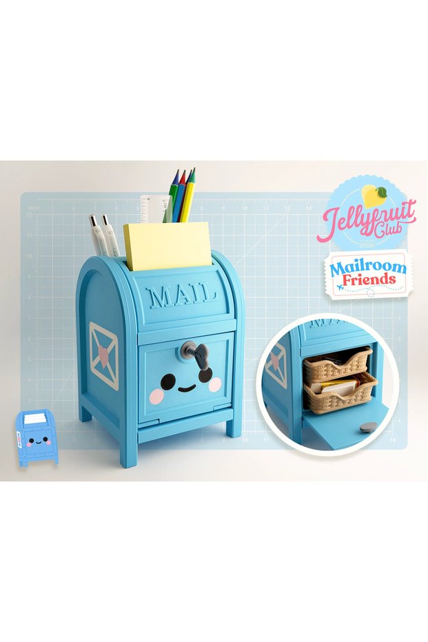 3D Printed Cute Mailbox Desktop Organizer - Pen Holder and Decorative Organizer