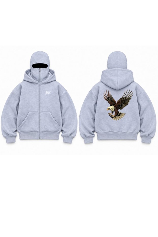 Snow Masked Balaclava Eagle Printed Ninja Hoodie Sweatshirt