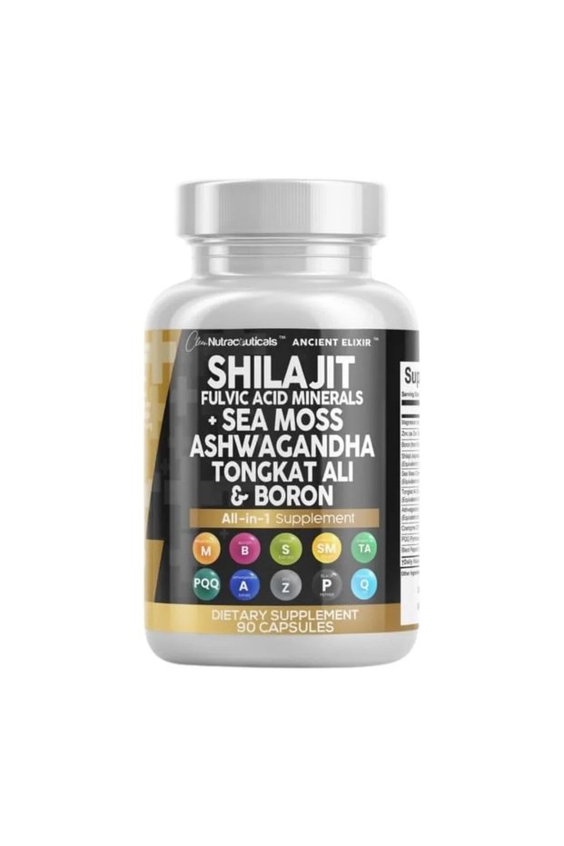 Shilajit + sea moss + coq10 + pqq + boron + black pepper + tongali + boron 90 capsul usa origin