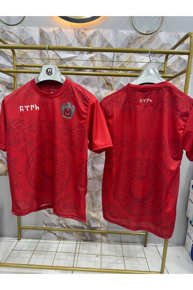 Turkey Bozkurt Türük Emblem Micro Red T-Shirt