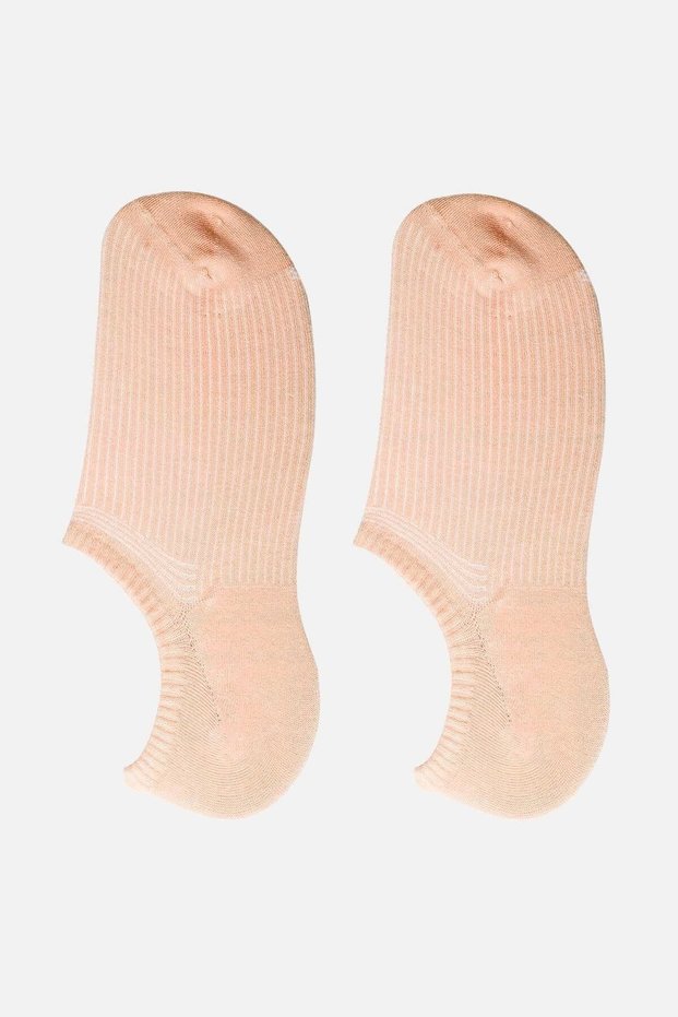 Women's Bamboo Single Summer No Show Socks Salmon