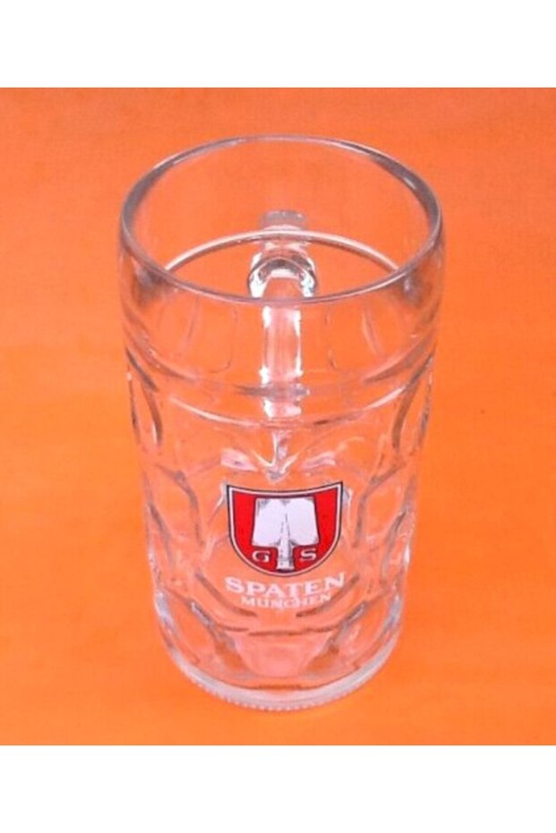 1970s Glass Beer Mug (Large Model) 1 Liter SPATEN Munich G.S Austria