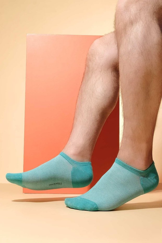 Men's Modal Single Summer No Show Socks Blue