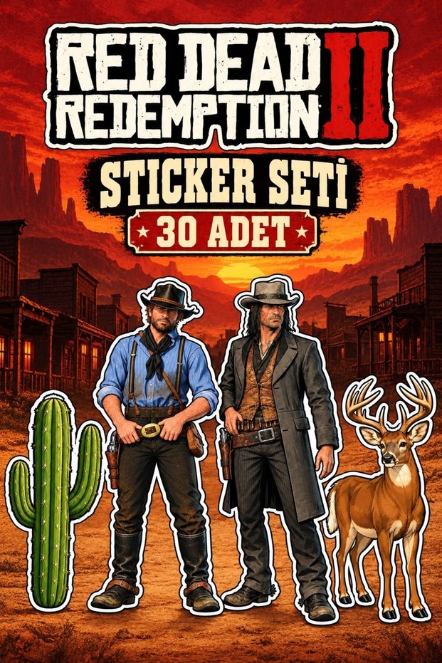 Red Dead Redemption 2 Sticker Set 30 Pieces
