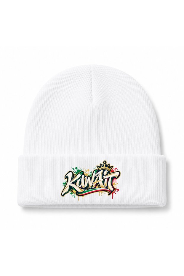 Kuwait Graphic Beanie - Crown & Urban Graffiti Design