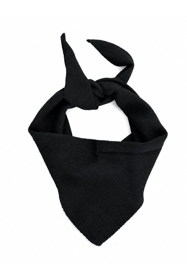 Black Knitwear Triangle Bandana