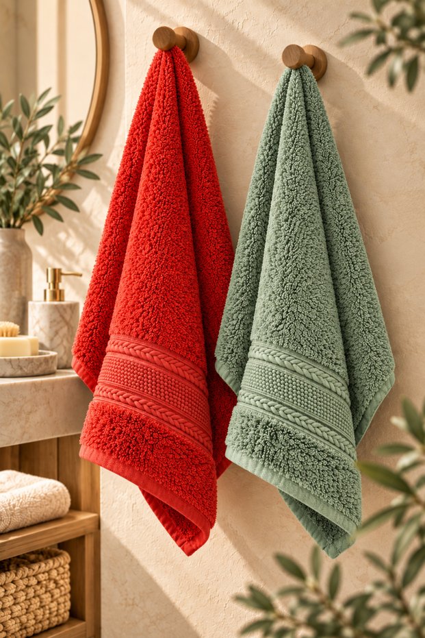 Pearly 2 Pieces Bamboo Knitted Patterned 50X85 cm Hand and Face Towel