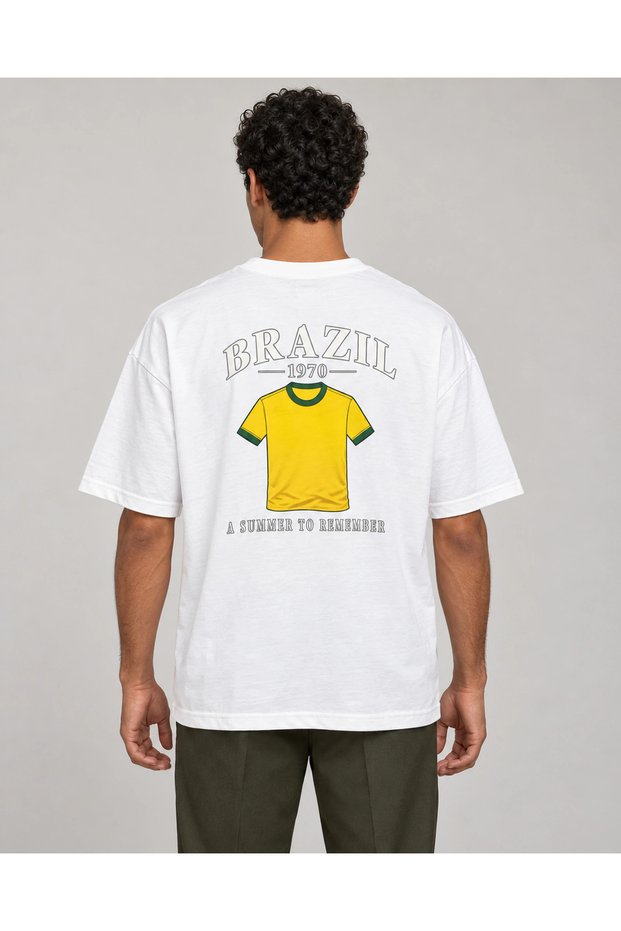 White Brazil 1970 Jersey Printed Unisex T-Shirt