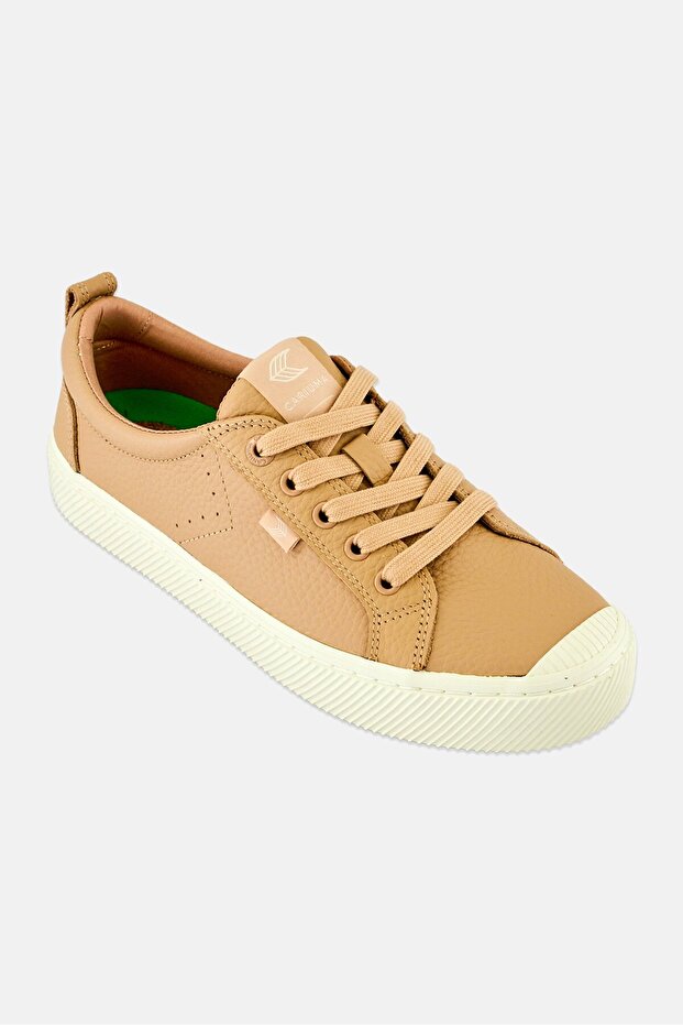 Women OCA Low Lace Up Sneakers, Dark Beige