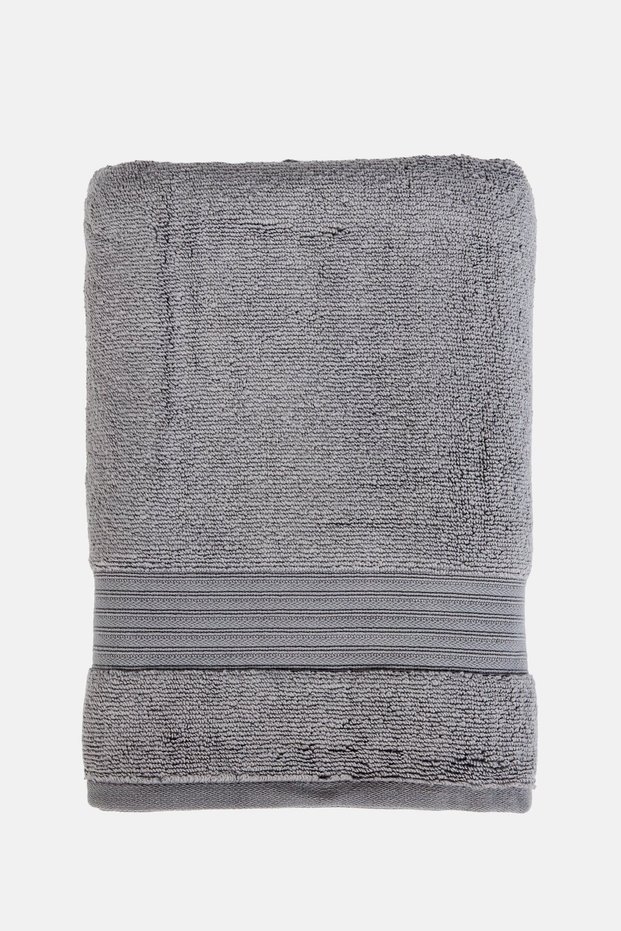 Zero Twist Cotton Bath Towel, Dark Grey