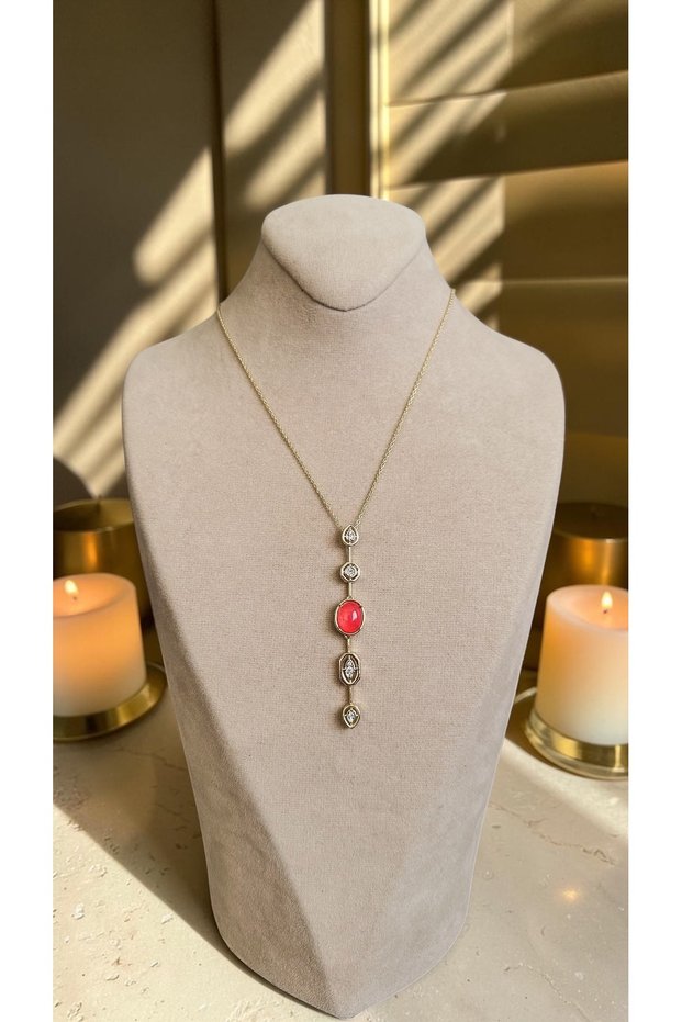 Vip Model Stone Y Necklace