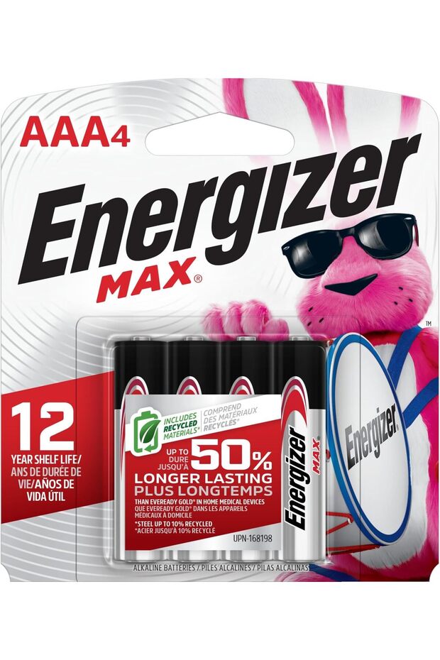 MAX AAA Batteries (4 Pack), Triple A Alkaline Batteries