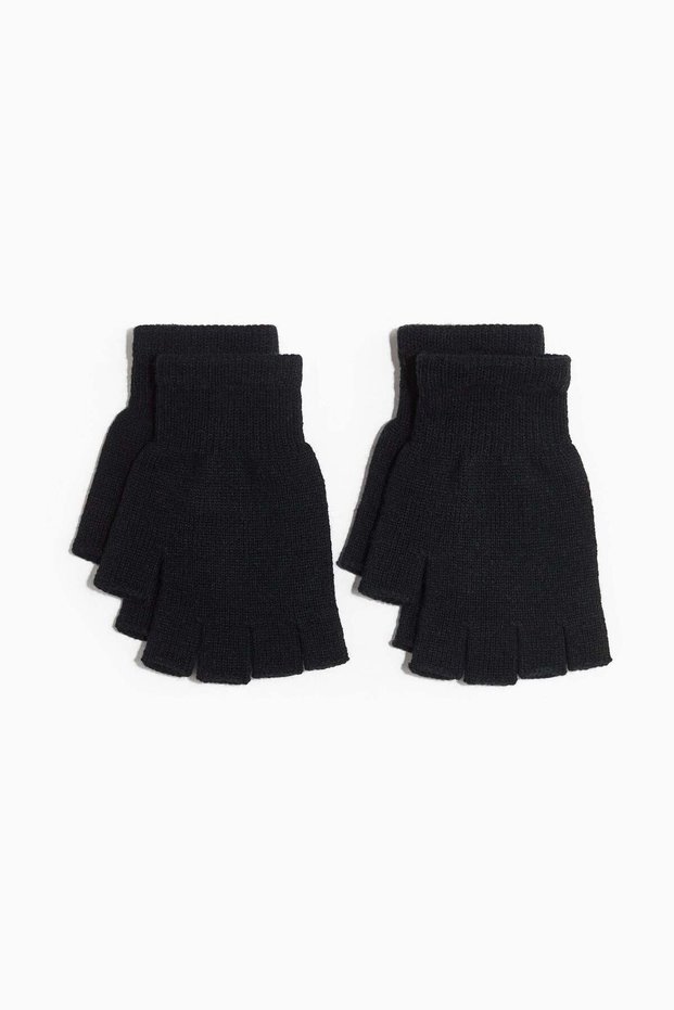 2-pack fingerless gloves
