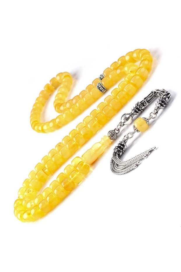 Two Grains Tiger Rock Amber Prayer Beads