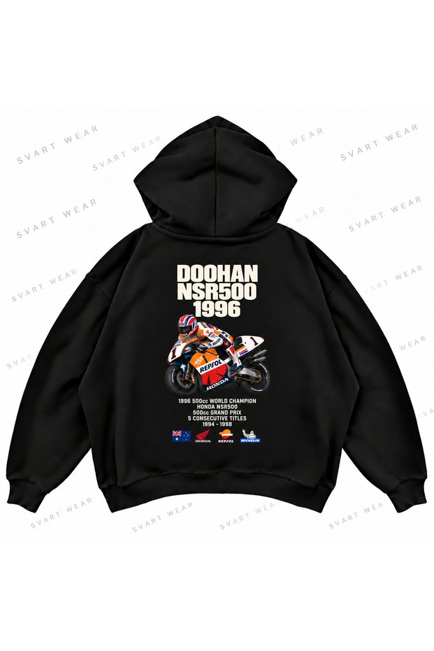 Mick Doohan · Honda Nsr500 · 1996 Graphic Printed Oversized Boxy Hoodie Sweatshirt