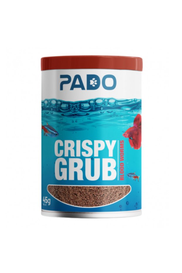 Crispy Grub Blood Worms Fish Food 45G (500Ml)[Weight - 45G]