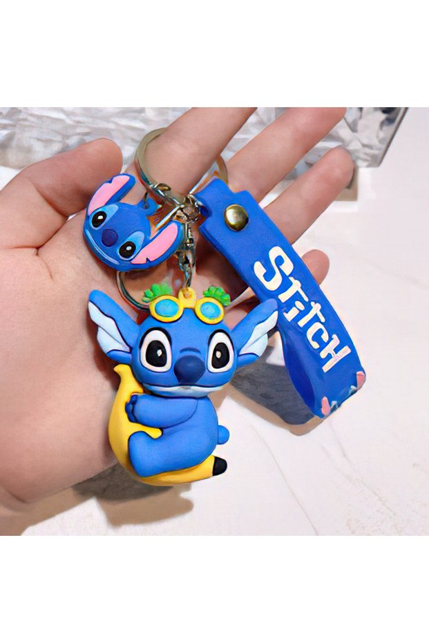 3D Luxury Boy Anime Disney Stitch Silicone Keychain & Bag Accessory