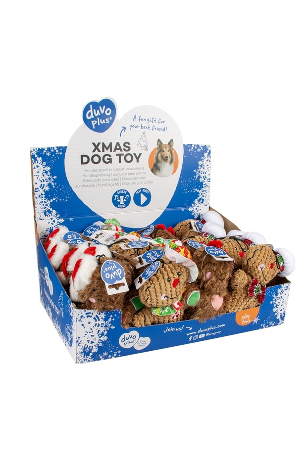 Duvo+ Xmas Plush Gingerbread Men 19X15X6Cm - Display Mixed Colors