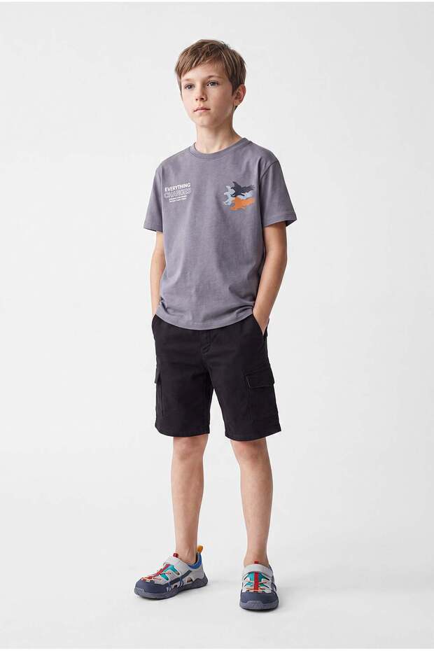 Boy's Elastic Waist Pocket Shorts