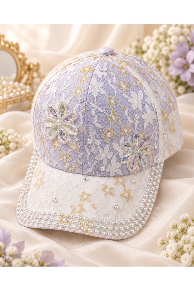 Daisy Lace Floral Baseball Cap