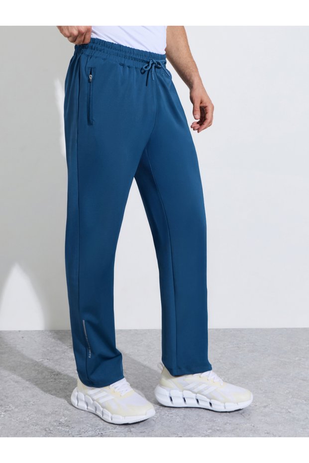 Men Navy Regular Fit Training Track Pants