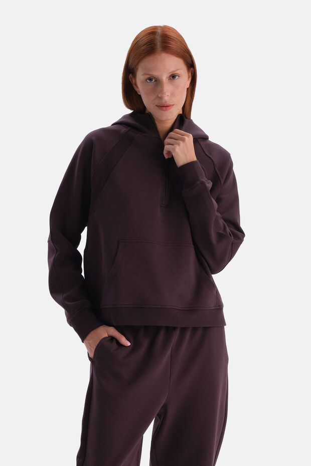 Brown Hooded Sweatshirt