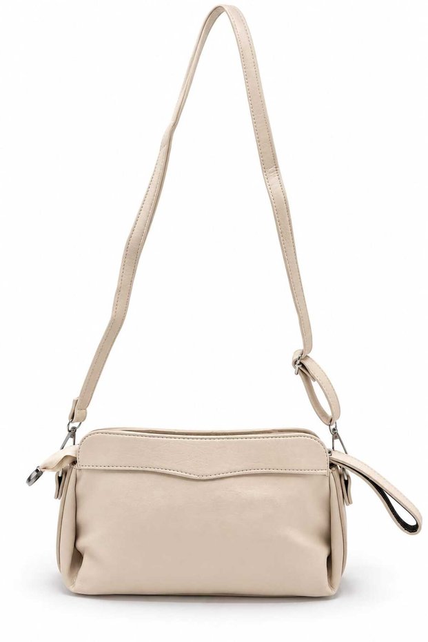 Solenne Women's Crossbody Cream Shoulder Bag Zippered Strap Daily Bag