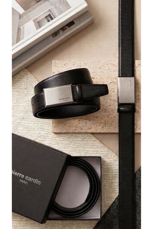 Men's 100% Genuine Real Leather Belt with Pin Buckle - Men's Leather Accessory