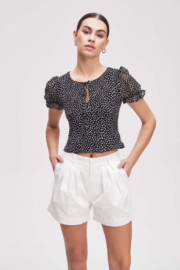 Printed Short Sleeve Top