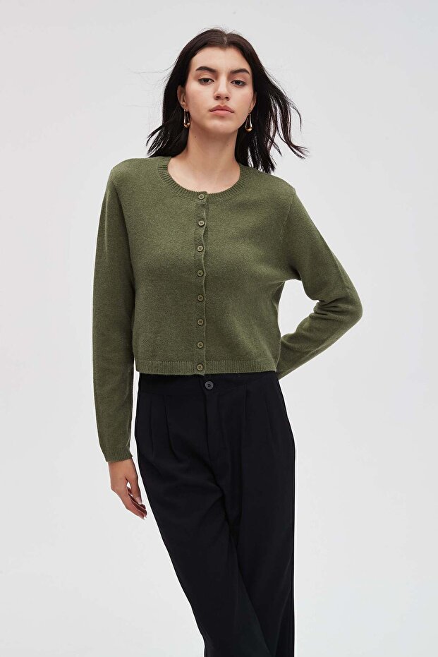 Solid Long-Sleeve Cardigan