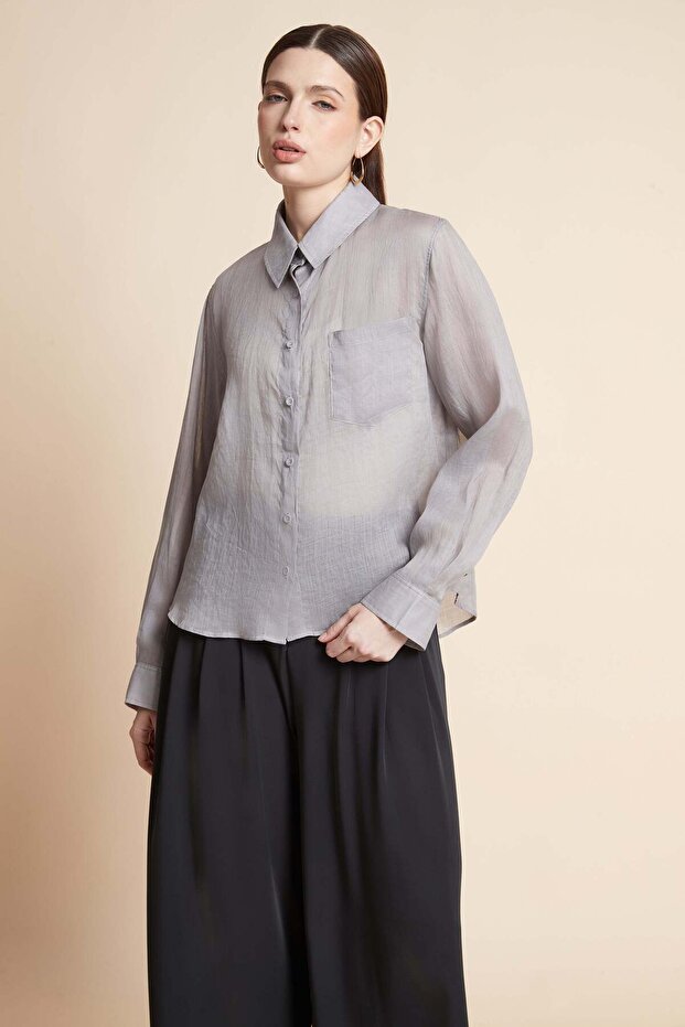 Plain Long-Sleeved Shirt