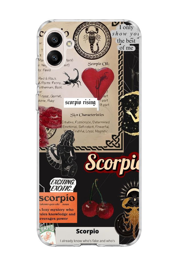 Samsung Galaxy A07 Compatible Scorpio Sign Printed Transparent Phone Case